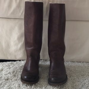 Frye Knee High Brown Leather Boots